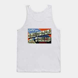 Greetings from Okefenokee Swamp, Georgia - Vintage Large Letter Postcard Tank Top